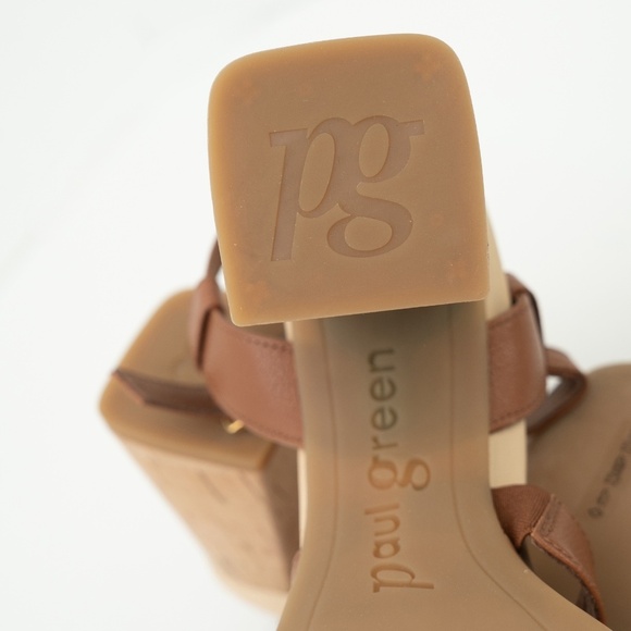 Paul Green Tina Sandal Cognac Brown Size 9.5 - Picture 7 of 12
